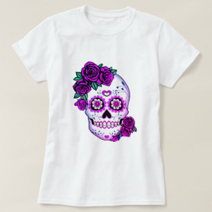 Camiseta Calavera de azúcar con Rosas