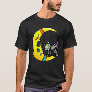 Camiseta Calavera de azúcar de gato y luna Dia de Los Muert