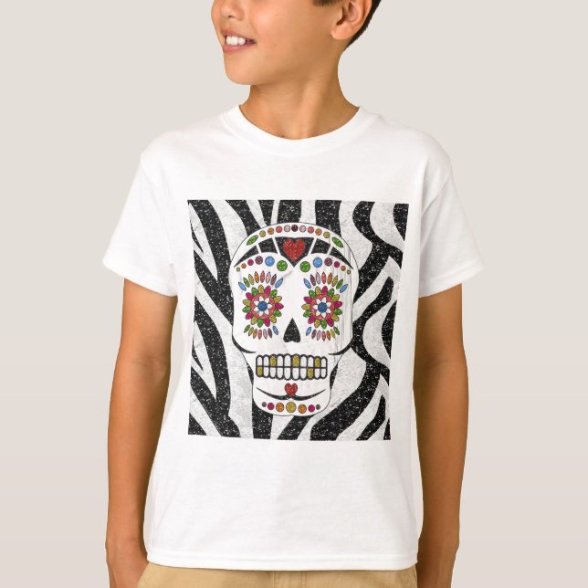 Camiseta Calavera de azúcar de Rockabilly RAB en impresión  (Anverso)