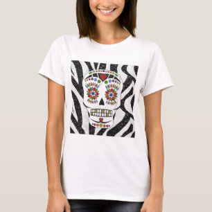 Camiseta Calavera de azúcar de Rockabilly RAB en impresión