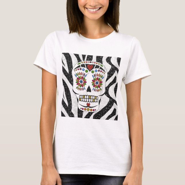 Camiseta Calavera de azúcar de Rockabilly RAB en impresión  (Anverso)