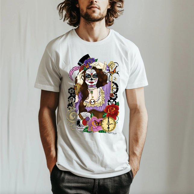 Camiseta Calavera de azúcar de Steampunk (Subido por el creador)