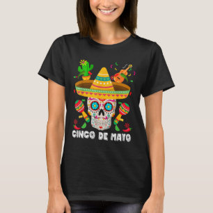 Camiseta Calavera de azúcar del 5 de mayo Fiesta mexicana