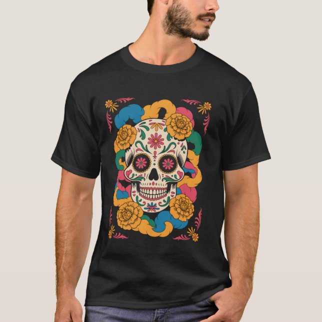 Camiseta Calavera de Azúcar del Cinco de Mayo (Anverso)