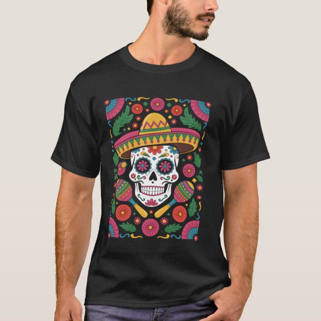 Camiseta Calavera de azúcar del Cinco de Mayo (Anverso)