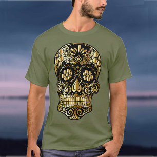Camiseta Calavera de azúcar Día Mexicano del Arte Cultural 