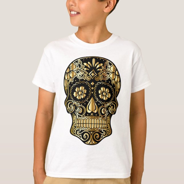 Camiseta Calavera de azúcar Día Mexicano del Arte Cultural  (Anverso)