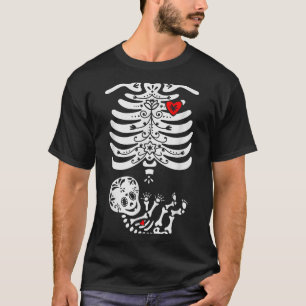 Camiseta Calavera de azúcar esqueleto Halloween Anuncio de 