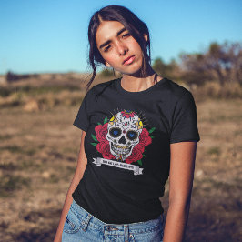 Camiseta Calavera de azúcar floral Dia de Los Muertos