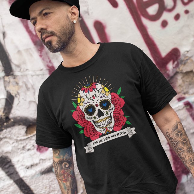 Camiseta Calavera de azúcar floral Dia de Los Muertos (Subido por el creador)