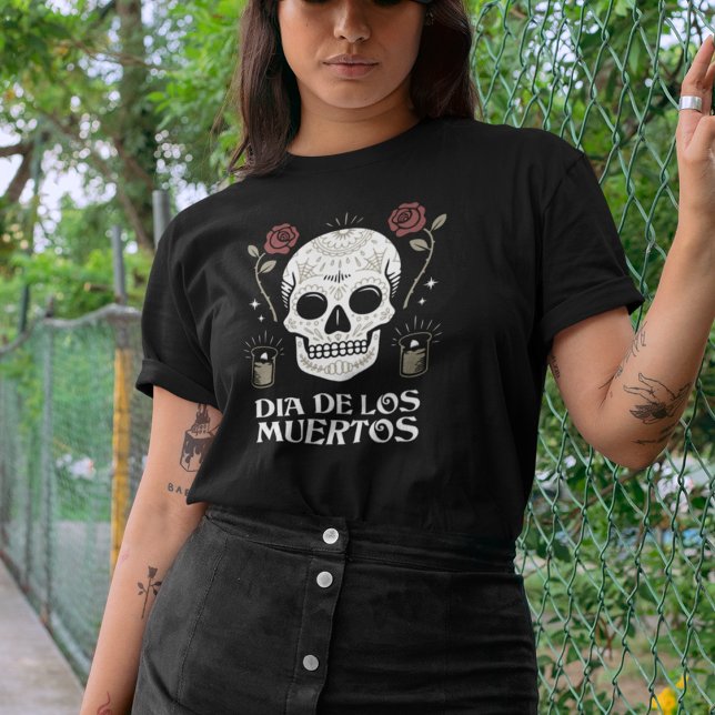 Camiseta Calavera de azúcar floral Dia de Los Muertos (Subido por el creador)