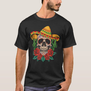 Camiseta Calavera de azúcar floral Dia De Muertos Mujeres