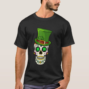 Camiseta Calavera de azúcar irlandesa Paddys St Patricks Da