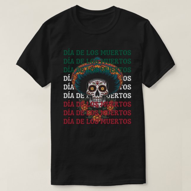 Camiseta Calavera de azúcar mexicana (Diseño del anverso)