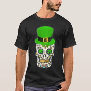 Camiseta Calavera De Azúcar Saint Patricks Día De Lucky Hal