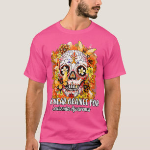 Camiseta Calavera De Azúcar Usamos Naranja Para Concienciac