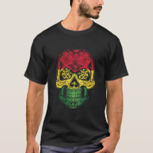 Calavera De Bolivia Y Bandera De Los Rosas