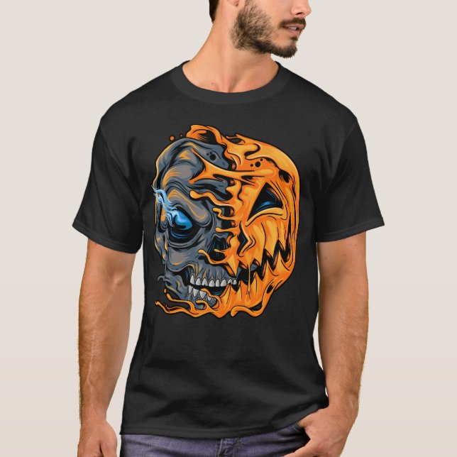 Camiseta Calavera de calabaza de fusión (Anverso)
