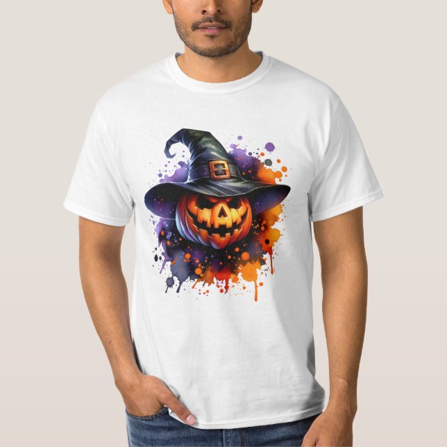 Camiseta Calavera de calabaza de Halloween (Anverso)