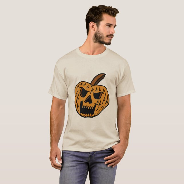 Camiseta Calavera de calabaza personalizado (Anverso completo)
