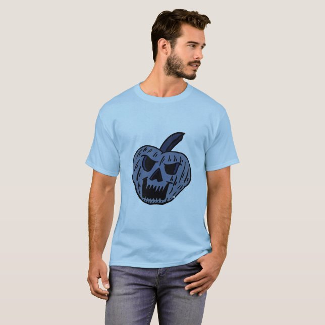 Camiseta Calavera de calabaza personalizado (Anverso completo)