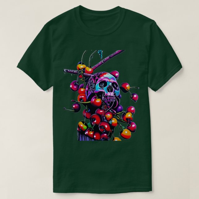Camiseta Calavera de cerezo (Diseño del anverso)