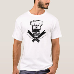 Camiseta Calavera de Chef (B&W)
