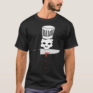 Camiseta Calavera de chef retro con cuchillo Anthony Bourda