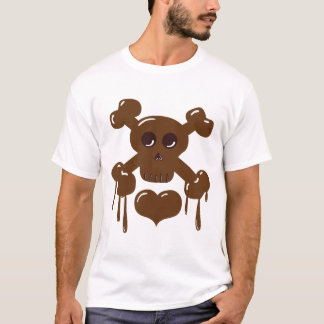 Camiseta Calavera de chocolate y huesos cruzados