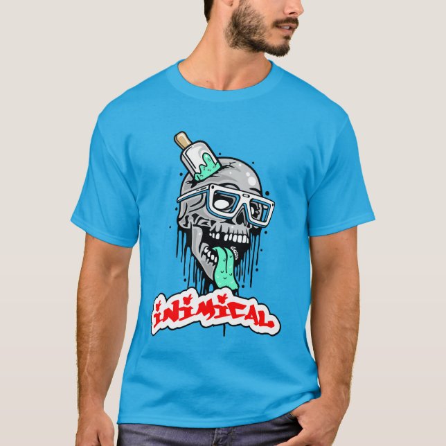 Camiseta Calavera de color oscuro (Anverso)