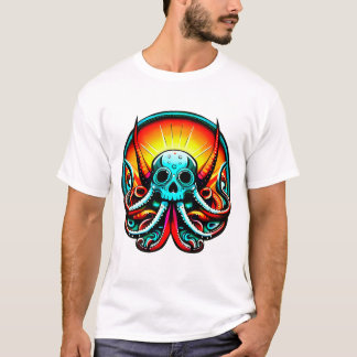 Camiseta Calavera De Colores Del Octopus