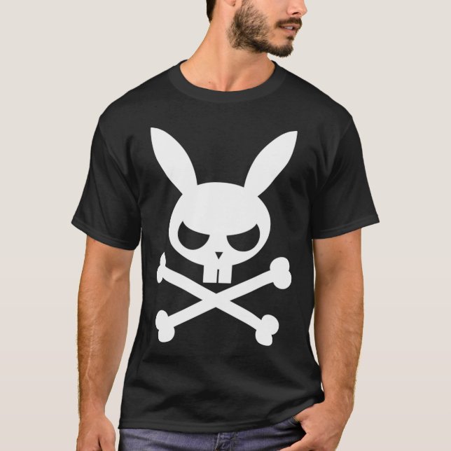 Camiseta Calavera de conejo y cruces Clásico T-S (Anverso)