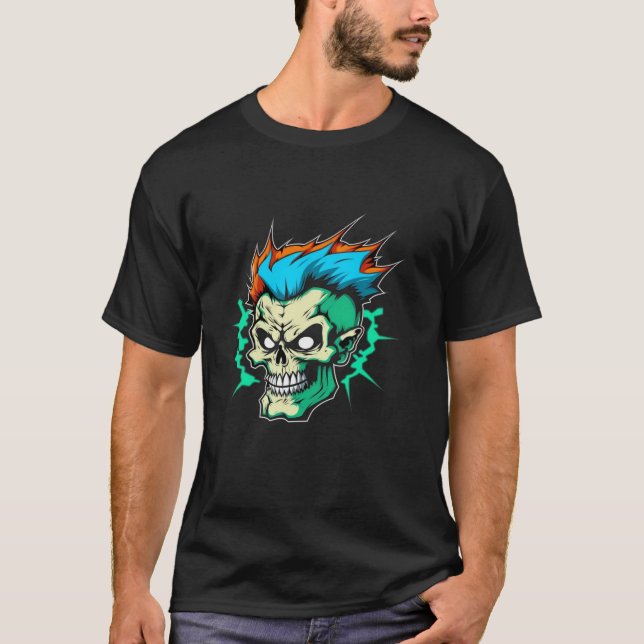 Camiseta Calavera de corte de pelo de Mohawk Skeleton Camis (Anverso)