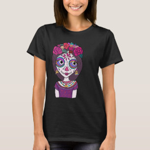 Camiseta Calavera de cráneo Catrina mexicana Arte Dia de Mu