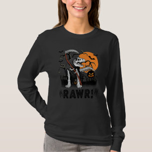 Camiseta Calavera de Dinosaurio Rawr Halloween Rex Luna Cal