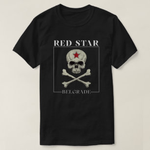 Camiseta Calavera de fanático del Estrella Roja de Belgrado