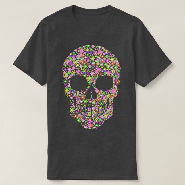 Camiseta Calavera de Flor I Skeleton I Gardener I Estética  (Diseño del anverso)