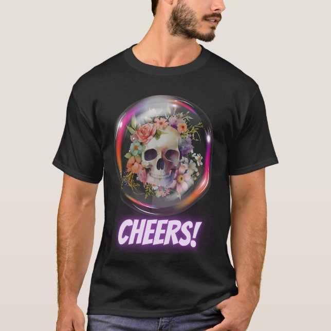 Camiseta Calavera de flores (Anverso)