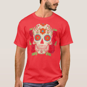 Camiseta Calavera de flores mexicana