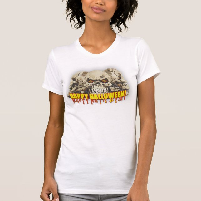Camiseta/calavera de fuselaje de Jersey para mujer (Anverso)
