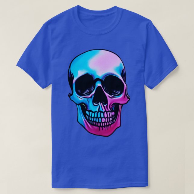 Camiseta Calavera de fusión colorida (Diseño del anverso)