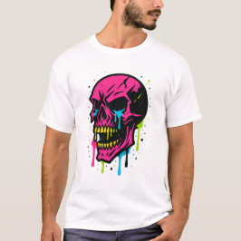 Camiseta Calavera de fusión colorida