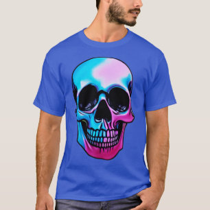 Camiseta Calavera de fusión colorida
