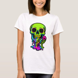 Camiseta Calavera de fusión colorida