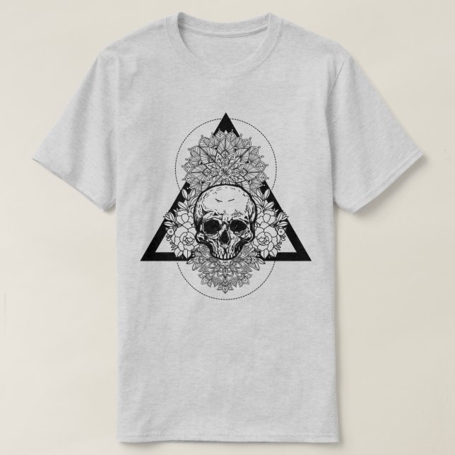 Camiseta Calavera de geometría sagrada (Diseño del anverso)