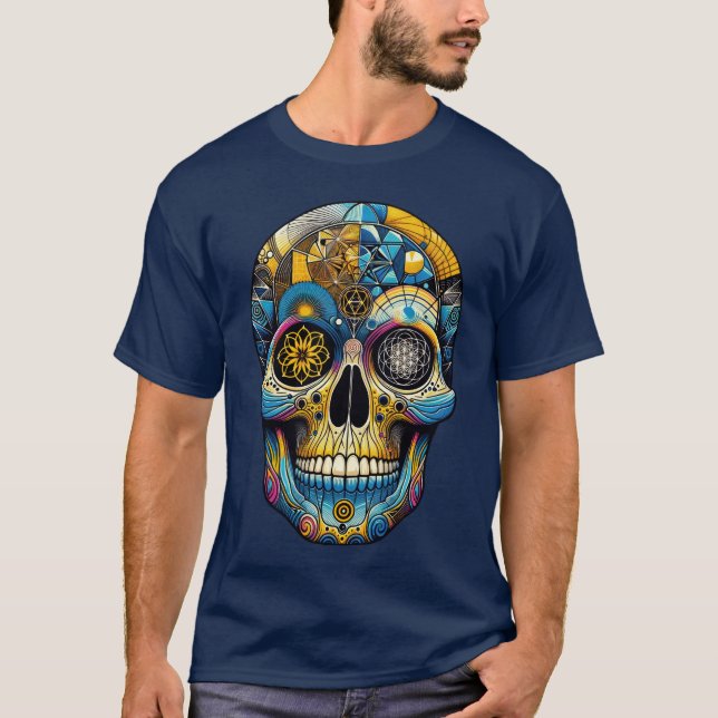 Camiseta Calavera de geometría sagrada (Anverso)