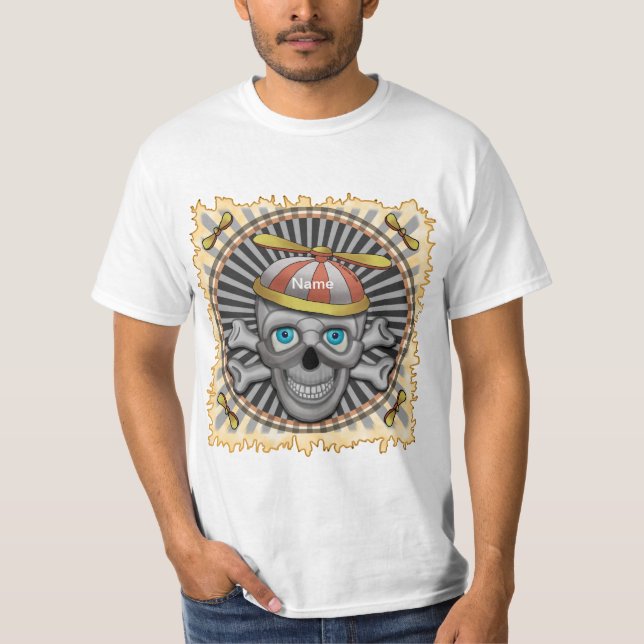 Camiseta Calavera de Gorro de Lana (Anverso)