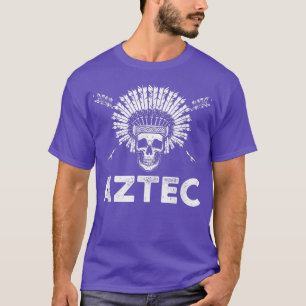 Camiseta Calavera de guerrero azteca esqueleto civilización