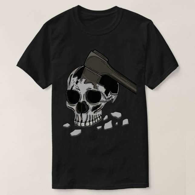 Camiseta Calavera de hacha 2 (Diseño del anverso)