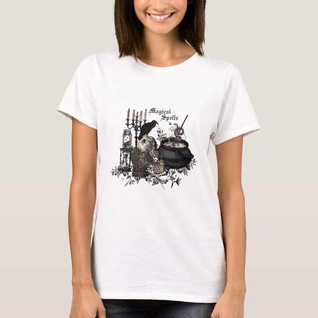 Camiseta Calavera de Halloween vintage moderna (Anverso)